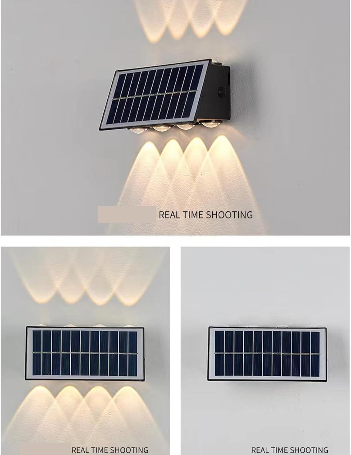 Lámpara solar de pared exterior con 8 LED - additional image 1